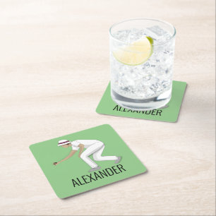 Posavasos Cuadrado De Papel Bolas de jardín