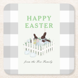 Posavasos Cuadrado De Papel Bollos de chocolate Huevos Pascua Papel de Pascua