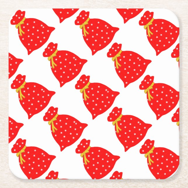 Posavasos Cuadrado De Papel Bolsa de deseos (Anverso)