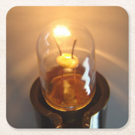 Posavasos Cuadrado De Papel Bombilla de luz de bajo voltaje brillante