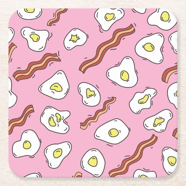 Posavasos Cuadrado De Papel Bonanza para el desayuno: Personalizados Delights (Anverso)