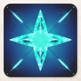Posavasos Cuadrado De Papel Bonito Blue Star Paper Coaster