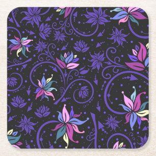 Posavasos Cuadrado De Papel Bonito conjunto de escobas florales