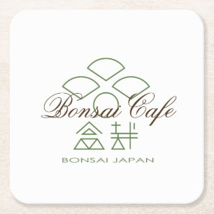 Posavasos Cuadrado De Papel BONSAI por DBY