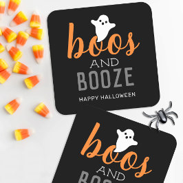 Posavasos Cuadrado De Papel Boos y Booze
