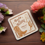 Posavasos Cuadrado De Papel Boots rusos occidentales y burbuja de duchas de no<br><div class="desc">Añade un toque de encanto occidental a tu ducha de novia con nuestra montaña rusa "Boots and Bubbly". Con botas de vaquero y champán, esta montaña es perfecta para celebrar a la futura novia en un estilo campestre. Ideal para las duchas de novias de temática rural y las fiestas de...</div>