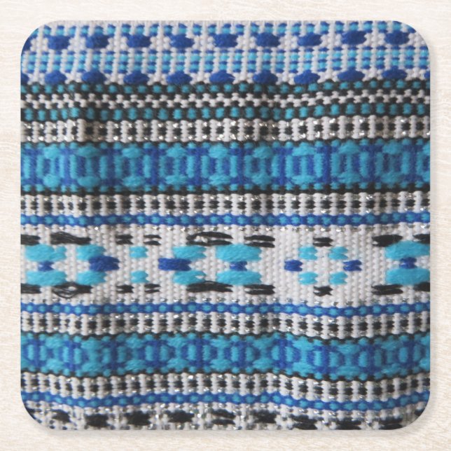 Posavasos Cuadrado De Papel Bordados de Ucrania (Anverso)