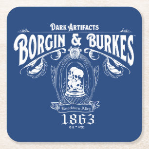 Posavasos Cuadrado De Papel BORGIN & BURKES™ Dark Artifacts Store Gráfico