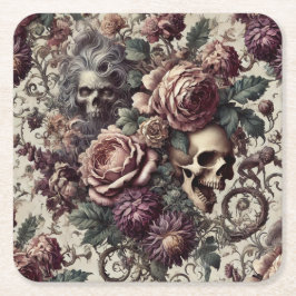 Posavasos Cuadrado De Papel Born to Bloom – Gothic Victorian 