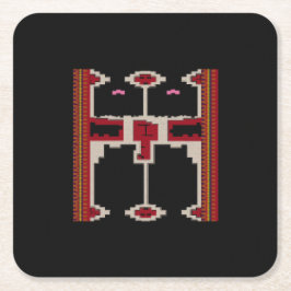 Posavasos Cuadrado De Papel Borneo Inspired Coaster