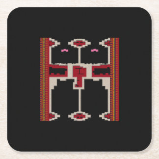 Posavasos Cuadrado De Papel Borneo Inspired Coaster