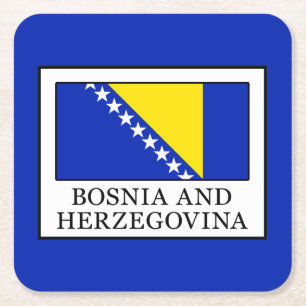 Posavasos Cuadrado De Papel Bosnia y Herzegovina