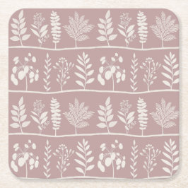 Posavasos Cuadrado De Papel Botánico Gentle Rhythm XL 1 marfil beige floral