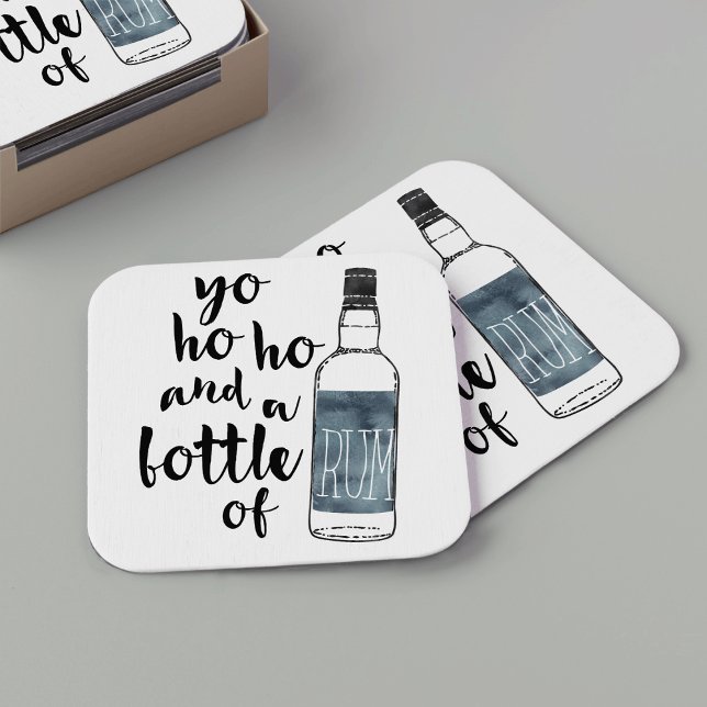 Posavasos Cuadrado De Papel Botella de Astras de Rum (Subido por el creador)
