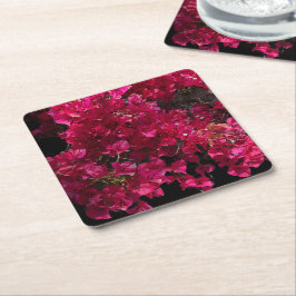 Posavasos Cuadrado De Papel Bougainvillea Red Tropical Vining Shrub Foto