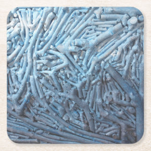 Posavasos Cuadrado De Papel Boxeo: Azul
