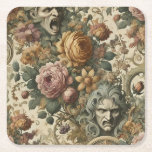 Posavasos Cuadrado De Papel Brain Fog – Gothic Floral<br><div class="desc">A fittingly fragmented vision—Brain Fog wraps its blooms around snarling grotesques and mournful faces, one of whom is quite literally missing her mind. Dusky mustards, dusty roses, and withered greens twist into ornate scrollwork like forgotten thoughts coiling back for clarity. Perfect for days when you can’t remember why you walked...</div>