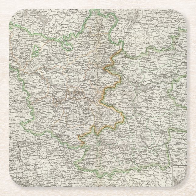 Posavasos Cuadrado De Papel Brandeburgo (Anverso)