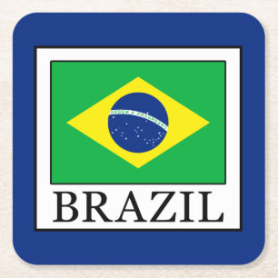 Posavasos Cuadrado De Papel Brasil