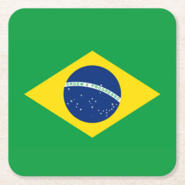 Posavasos Cuadrado De Papel Brazil Flag World Cup 2026 Football Brasil Soccer