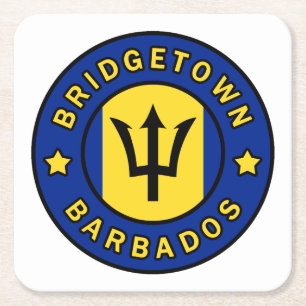 Posavasos Cuadrado De Papel Bridgetown Barbados
