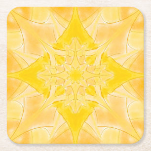 Posavasos Cuadrado De Papel Brillo del sol