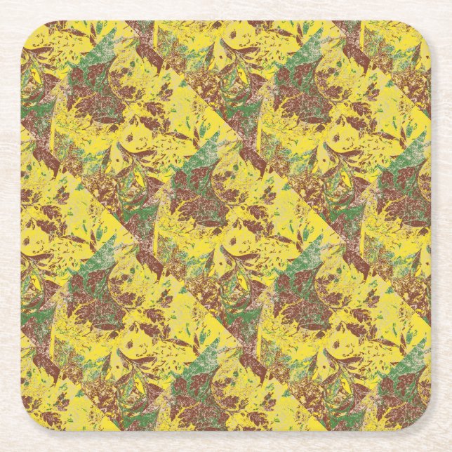 Posavasos Cuadrado De Papel Brisa de Otoño (Anverso)