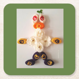 Posavasos Cuadrado De Papel Buena Suerte