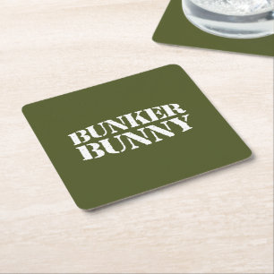 POSAVASOS CUADRADO DE PAPEL BUNKER BUNNY
