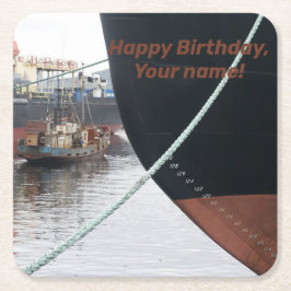 Posavasos Cuadrado De Papel Buques