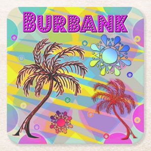 Posavasos Cuadrado De Papel Burbank Happy and Hope Coaster