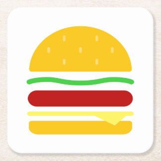 Posavasos Cuadrado De Papel Burger Clipart