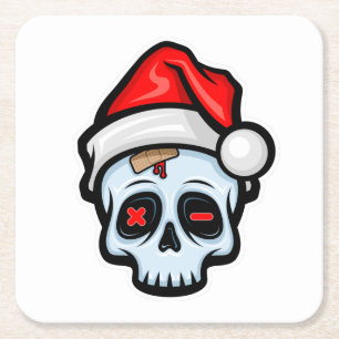 Posavasos Cuadrado De Papel Burla de Navidades divertidos, estilo Personalizad