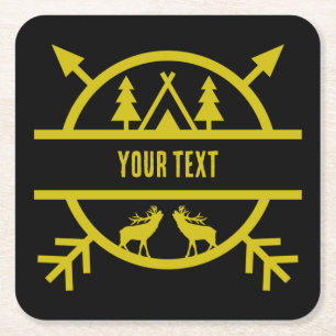 Posavasos Cuadrado De Papel Bushcraft Outdoor Survivalist