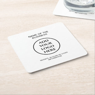 Posavasos Cuadrado De Papel Business Company Corporate Professional Tu Logotip