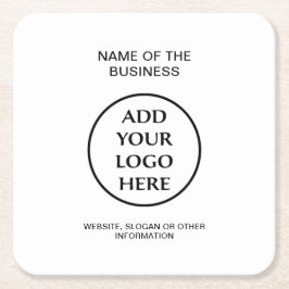 Posavasos Cuadrado De Papel Business Company Corporate Professional Tu Logotip