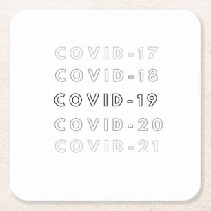 Posavasos Cuadrado De Papel c o v i d