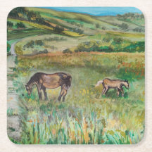 Caballos en la pradera