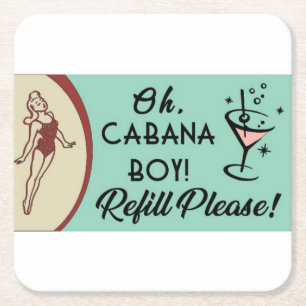 Posavasos Cuadrado De Papel Cabana Boy