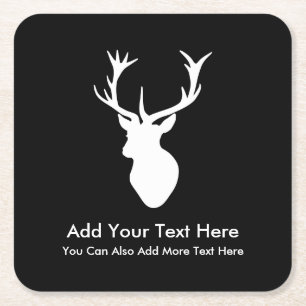 Posavasos Cuadrado De Papel Cabeza de escalera blanca con anillos