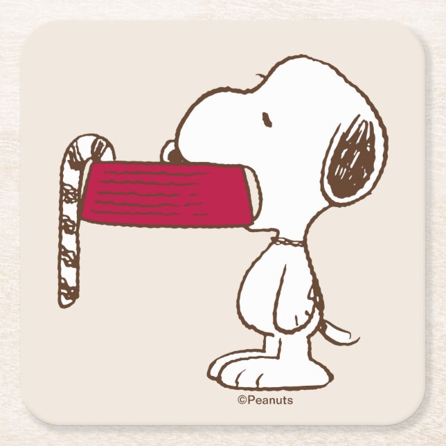 Posavasos Cuadrado De Papel Cacahuetes | Delicias de vacaciones (Anverso)