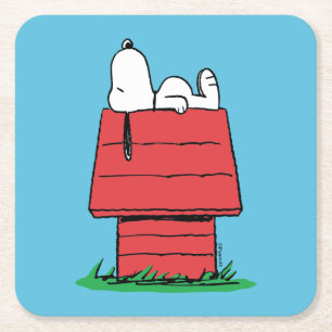 Posavasos Cuadrado De Papel Cacahuetes   Secuestro de Snoopy