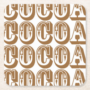 Posavasos Cuadrado De Papel Cacao