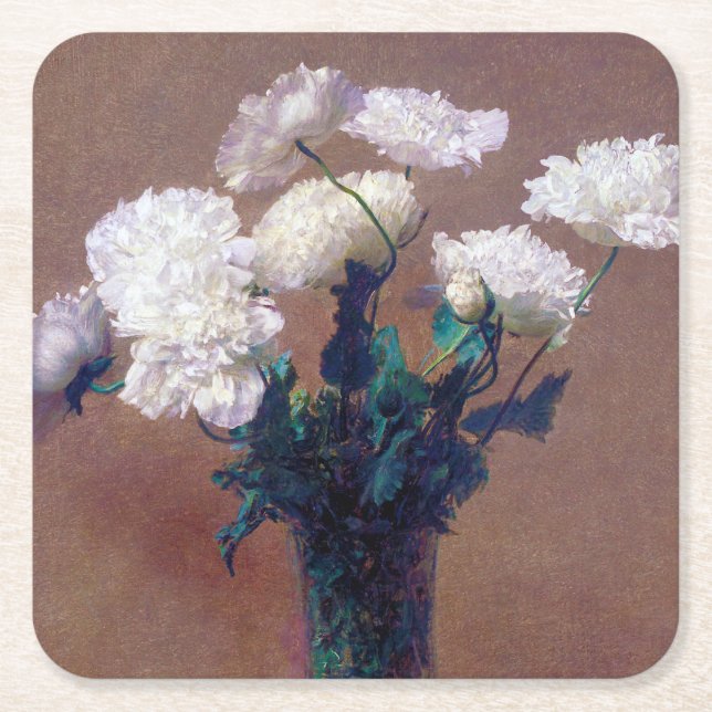 Posavasos Cuadrado De Papel Cachorros, Henri Fantin-Latour (Anverso)