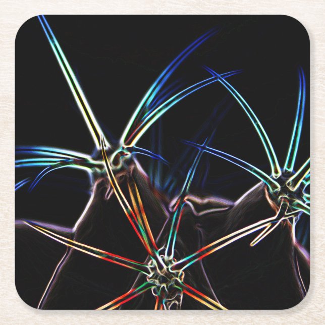 Posavasos Cuadrado De Papel Cactus 1 coastercna (Anverso)