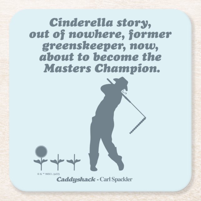 Posavasos Cuadrado De Papel Caddyshack | Cindrella Story (Anverso)