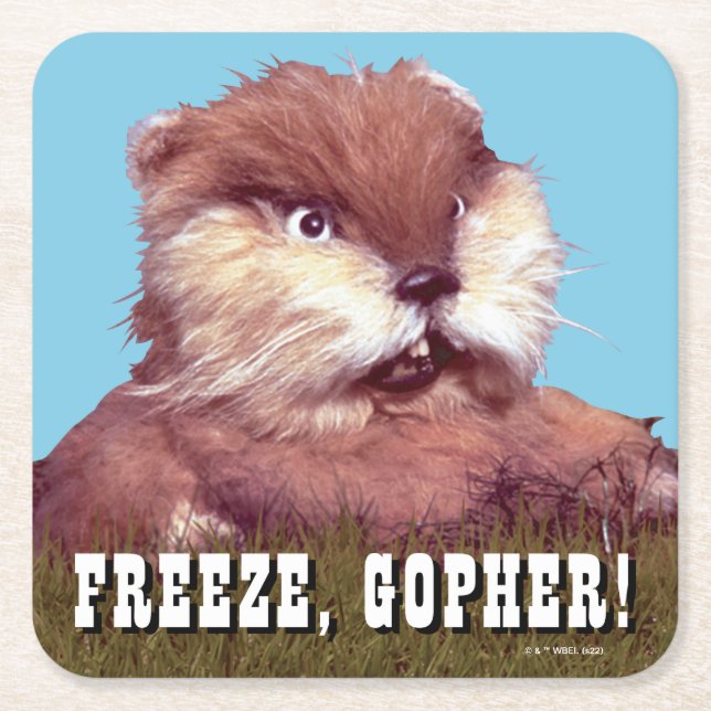 Posavasos Cuadrado De Papel Caddyshack | ¡Congelación, Gopher! (Anverso)