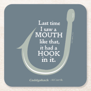 Posavasos Cuadrado De Papel Caddyshack   La Última Vez Que Vi Una Boca Como Es