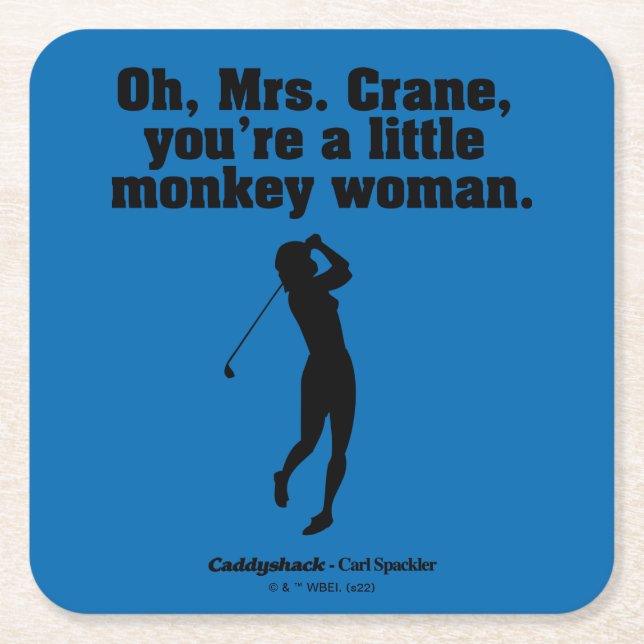 Posavasos Cuadrado De Papel Caddyshack | Oh Mrs. Crane (Anverso)