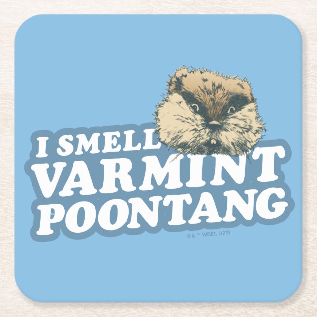 Posavasos Cuadrado De Papel Caddyshack | Smell Varmint Poontang (Anverso)